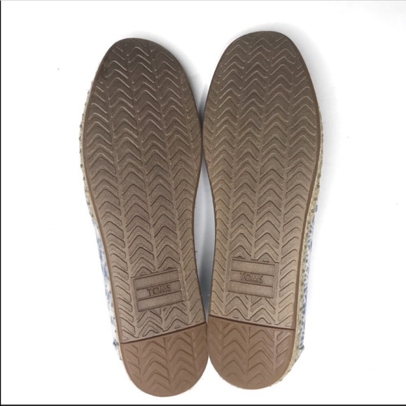 Tom’s Deconstructed Alpargata Slip-on Espadrille Flats Tie-Dye Dusty Blue - Picture 7 of 8